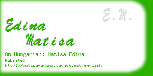 edina matisa business card